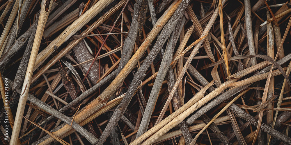The natural earthy texture of intertwining reeds and branches at small intervals adds depth and dimension. The natural earthy texture of intertwining reeds and branches at small intervals adds depth and dimension.