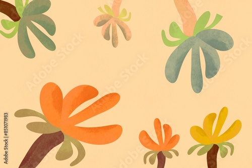Abstract floral illustration with colorful design