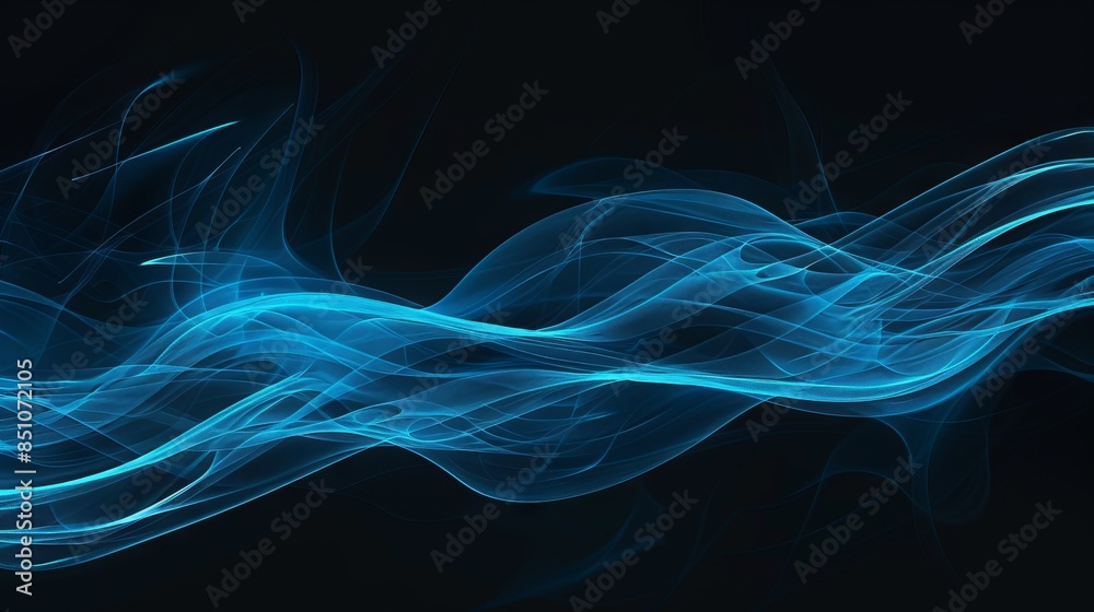 Fototapeta premium Abstract background of blue color with black background. Modern abstract background