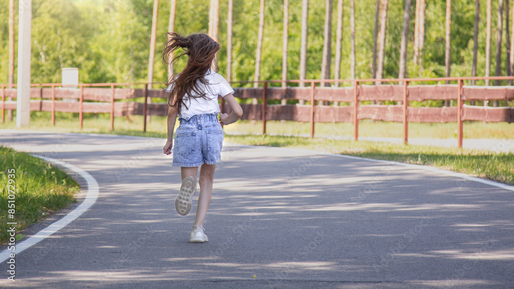 Kids run. Healthy sport. Child sport, running on track, fitness. Running training outdoor. Kids run. Healthy sport. Child sport, running on track, fitness. Running training outdoor.
