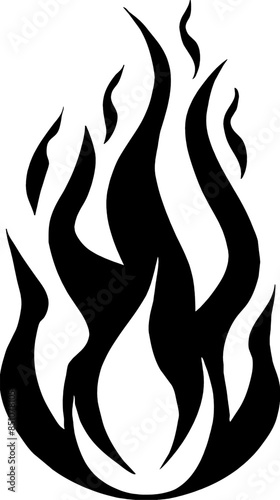 Isolated Fire Vector Silhouette