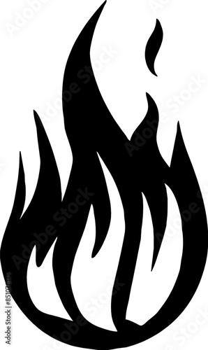 Isolated Fire Vector Silhouette