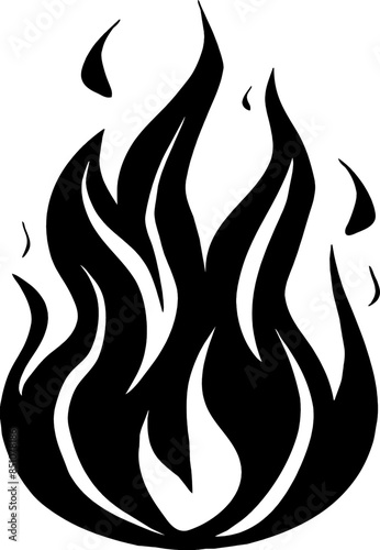 Isolated Fire Vector Silhouette