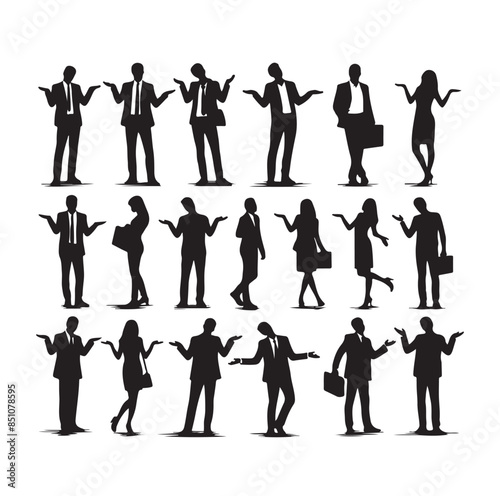 silhouettes of wondering person vector illustration