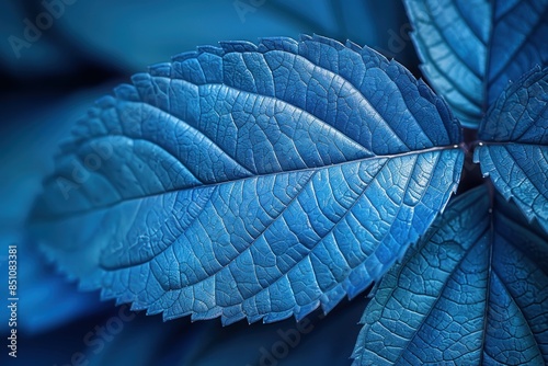 Close-up of a Blue Leaf