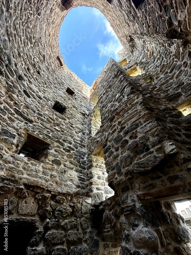 Internal view of an old Ottoman castle. Anatolian Fortress. Istanbul Turkey photo