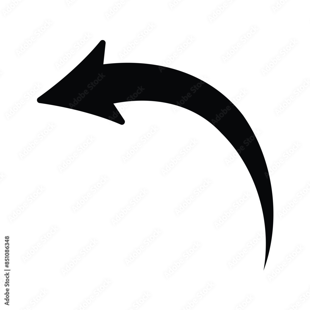 Set of arrow icon on white background. arrow indicated the direction symbol. curved arrow sign. flat style. Vector Illustration. Set of arrow icon on white background. arrow indicated the direction symbol. curved arrow sign. flat style. Vector Illustration.