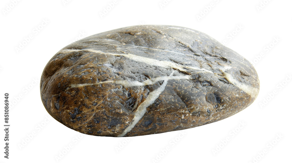 Smooth River Rock with Natural White Veining Smooth River Rock with Natural White Veining