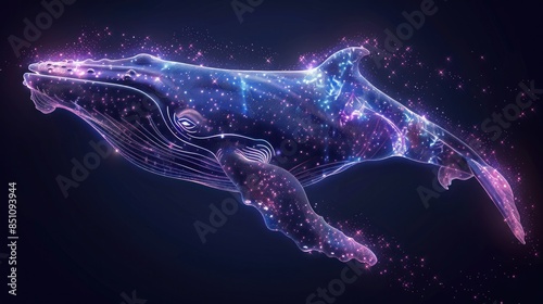 Humpback Whale in a Cosmic Embrace