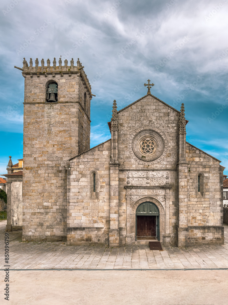 Fototapeta premium The Mother Church of Caminha, Viana do Castelo district. Gothic church in Caminha, north of Portugal