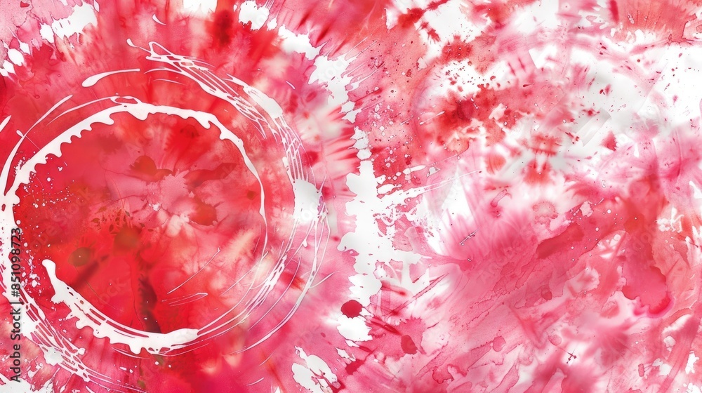 Red and White Tie Dye Art with Watercolor and Graffiti influence Red and White Tie Dye Art with Watercolor and Graffiti influence
