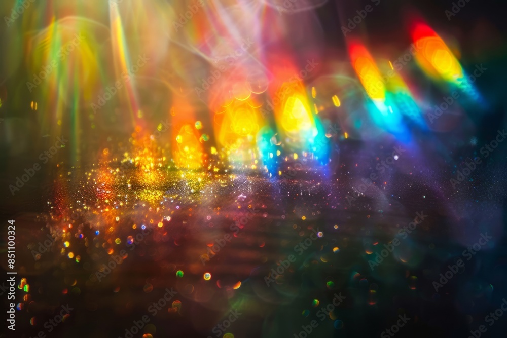Abstract Colorful Glitter Background with Bokeh Lights Abstract Colorful Glitter Background with Bokeh Lights