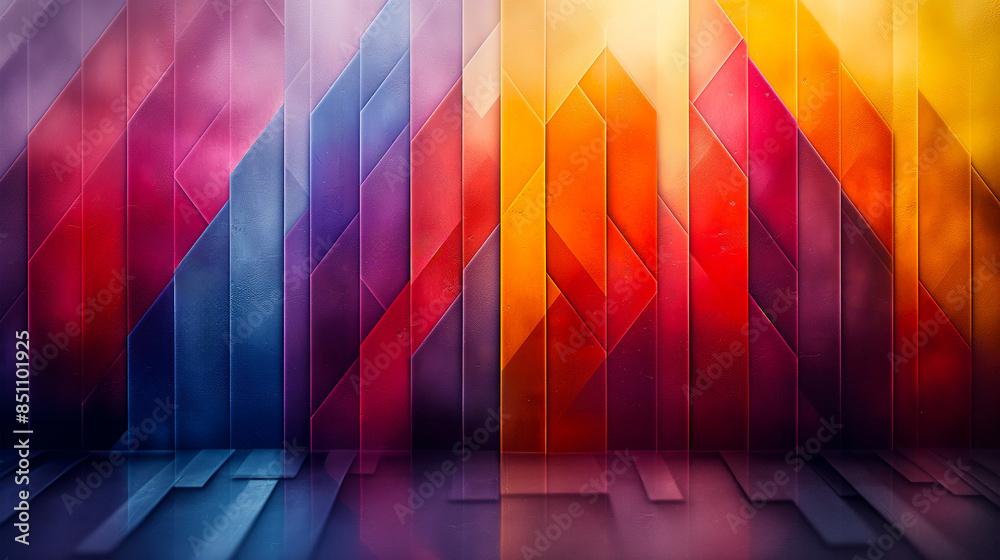 rainbow colored abstract geometric background, with vibrant gradients ...