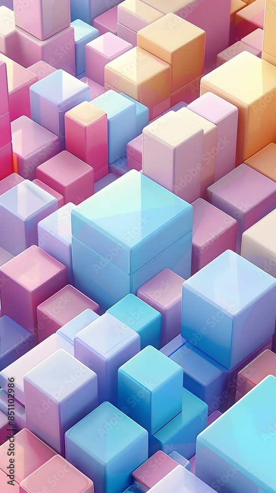 Abstract 3D Colorful Cube Pattern Background Abstract 3D Colorful Cube Pattern Background