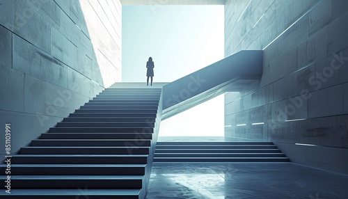 Someone climbing stairs, symbolizing the journey to peak success and career growth. 🌟📈 Each step represents dedication and progress, inspiring you to reach new heights in your professional life!