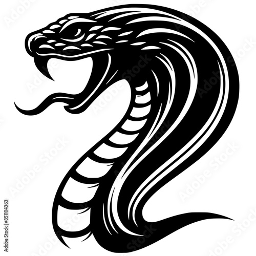 Silueta de la cabeza de una serpiente cobra