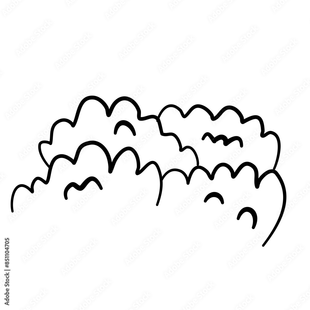 hand drawn line model of treasure bushes hand drawn line model of treasure bushes