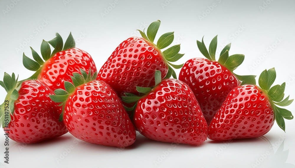 strawberries on white background strawberries on white background