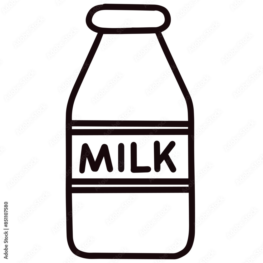 Bottle of milk easy simple printable coloring page Bottle of milk easy simple printable coloring page