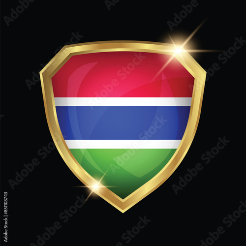 Gambia Flag Golden Shield Logo Free Download Gambia Flag Golden Shield Logo - GFXLoad