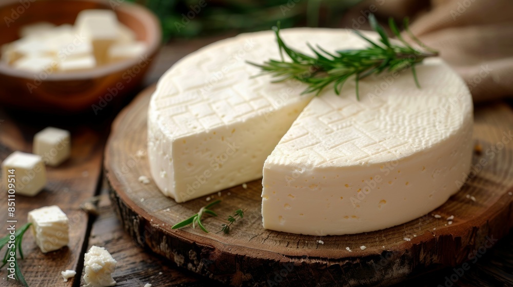 A wedge of cheese is cut from a large cheese wheel A wedge of cheese is cut from a large cheese wheel
