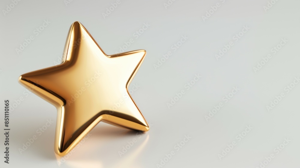 A gold star is sitting on a white background A gold star is sitting on a white background
