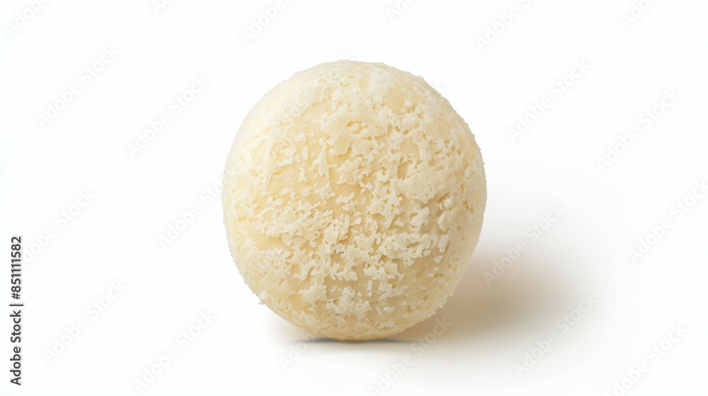 A white ball with a rough surface A white ball with a rough surface