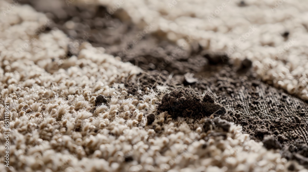 Close up of dirt on carpet. Close up of dirt on carpet.