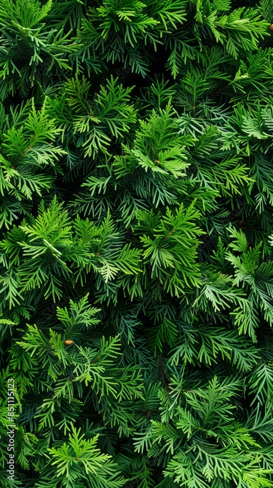 Lush green coniferous tree branches forming a natural background Lush green coniferous tree branches forming a natural background