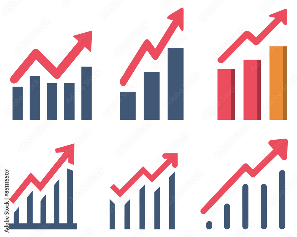 Graph chart economic icon. Money business increase design.