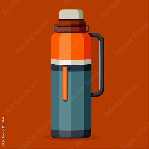 illustration of a bottle, thermos