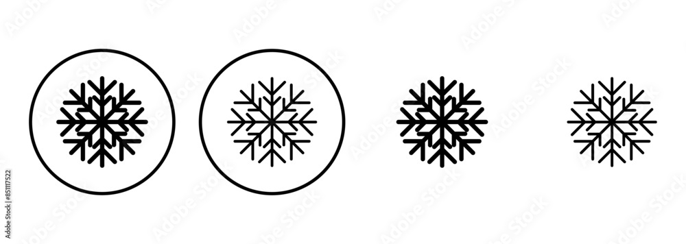 Snow icon set. snowflake icon vector Snow icon set. snowflake icon vector