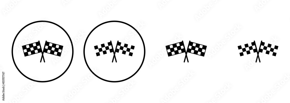 Racing flag icon set. race flag icon.Checkered racing flag icon