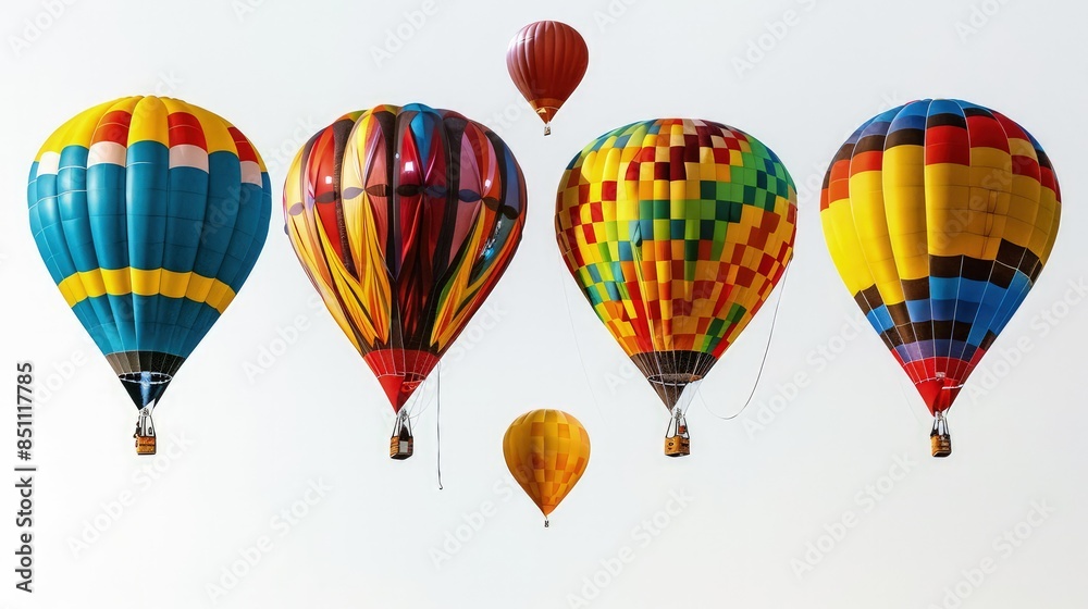 Obraz premium mid-air balloons on white.