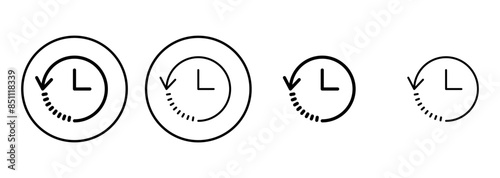 History icon set. recent event history