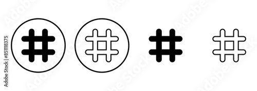 Hashtag icon set. hashtag symbol