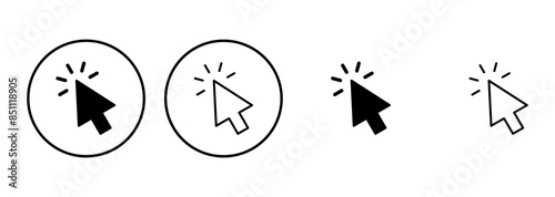 Click icon set. pointer arrow icon. cursor icon vector © AAVAA
