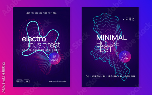 Edm Banner. Night Club Magazine. Festival Cover. Electronic Radio Invitation. Discotheque Trance Template. Green Fest Event. Pink Party Flyer. Blue Edm Banner