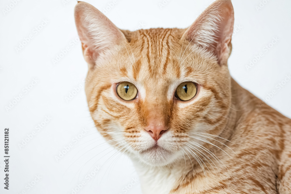 Close-up Portrait of a Ginger Cat with Striking Green Eyes Close-up Portrait of a Ginger Cat with Striking Green Eyes