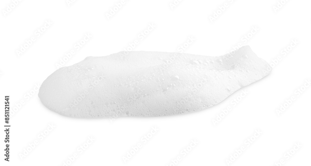 Sample of cosmetic foam on white background Sample of cosmetic foam on white background
