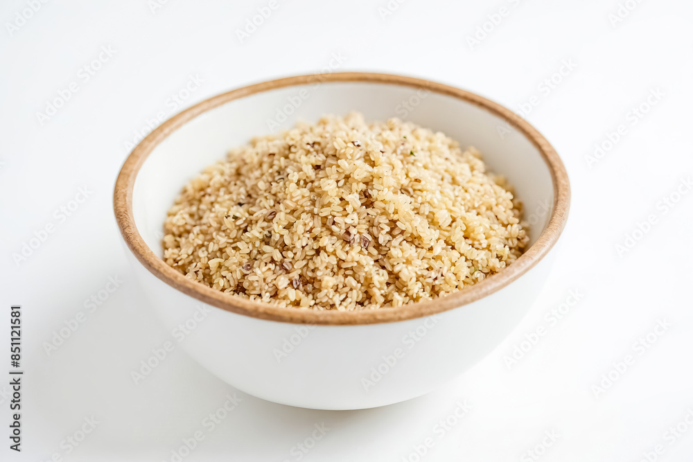 Close-up of Cooked Quinoa in White Bowl Close-up of Cooked Quinoa in White Bowl