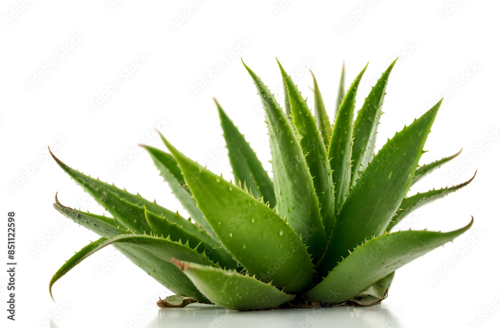 Fototapeta premium Aloevera Plant, over white background