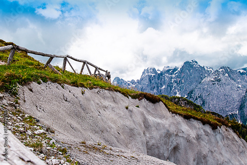 Monte Lussari, Italy, Tarvisio - Panoramic view of the Alps mountains photo