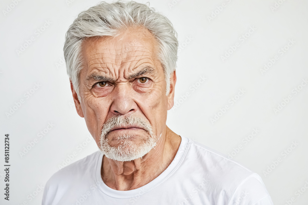 Portrait of a Grumpy Senior Man Portrait of a Grumpy Senior Man