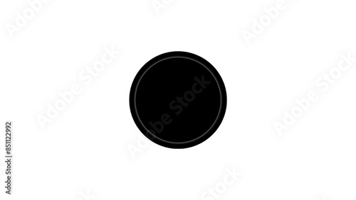 Black round circle geometric ball shape line art vector icon for apps and websites PNG