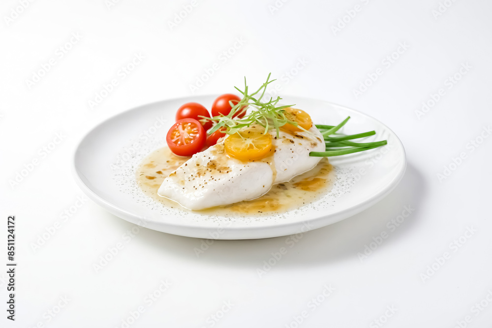 Gourmet White Fish with Lemon and Cherry Tomatoes Gourmet White Fish with Lemon and Cherry Tomatoes