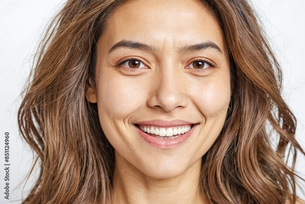 Close-up portrait of a young woman smiling
