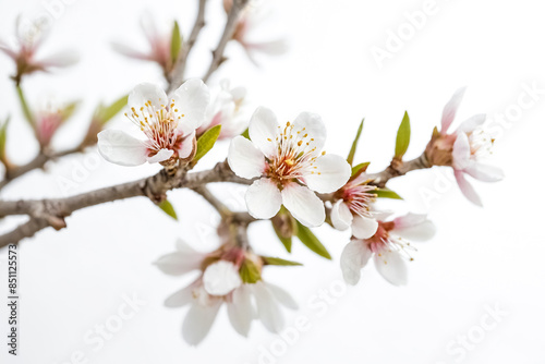Delicate Almond Blossom on a Branch
