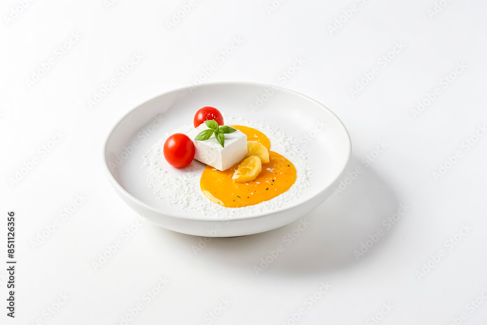 Appetizer with Orange Sauce, Lemon and Tomato Appetizer with Orange Sauce, Lemon and Tomato