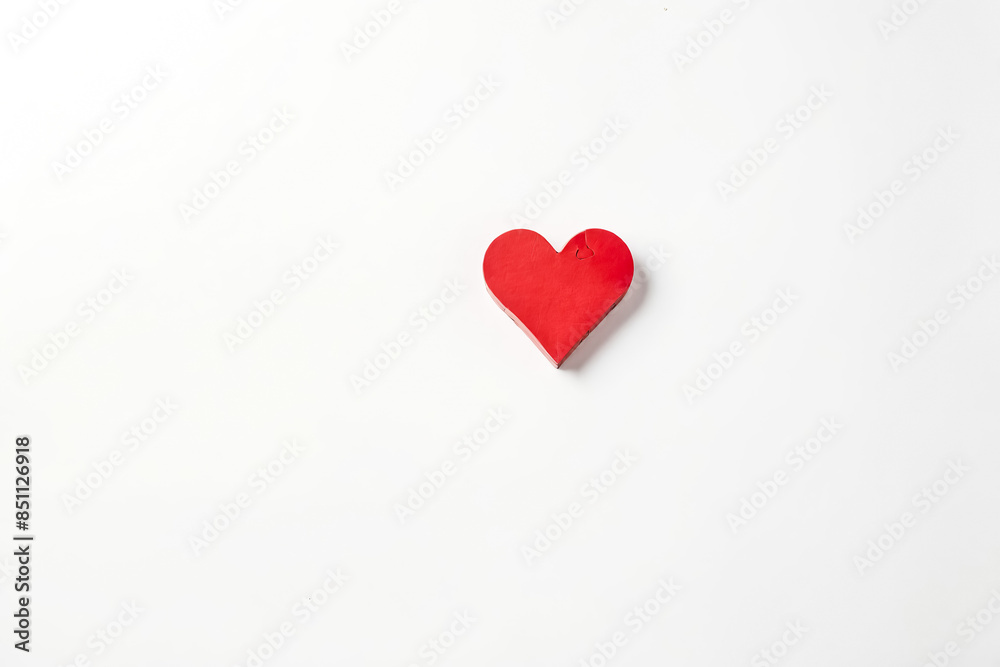 Red Heart on White Background Red Heart on White Background